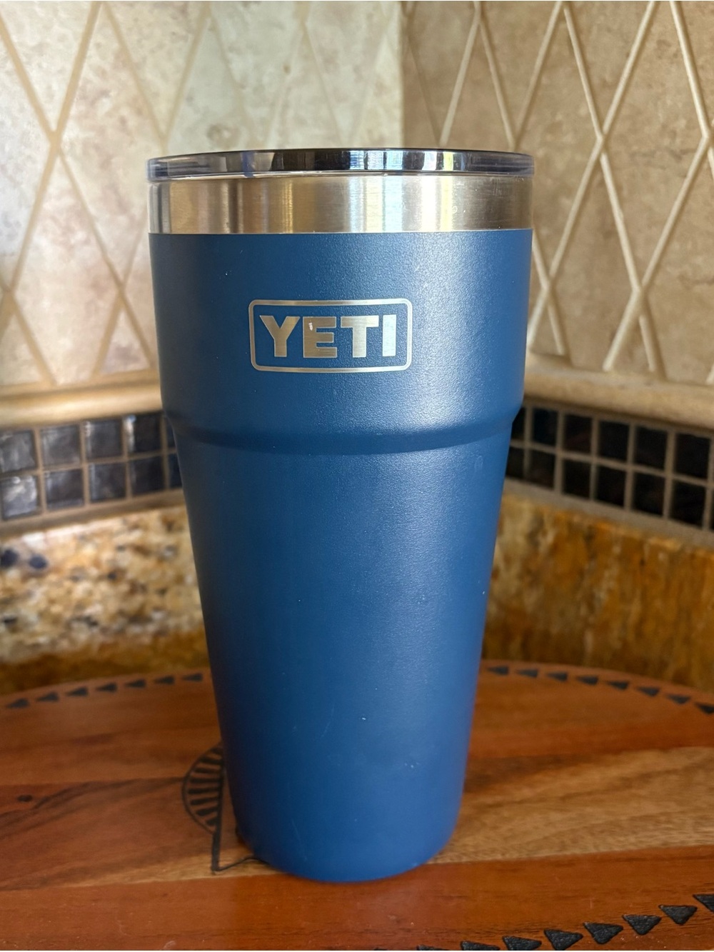 Yeti Blue Insulated Stainless Steel Travel Tumbler